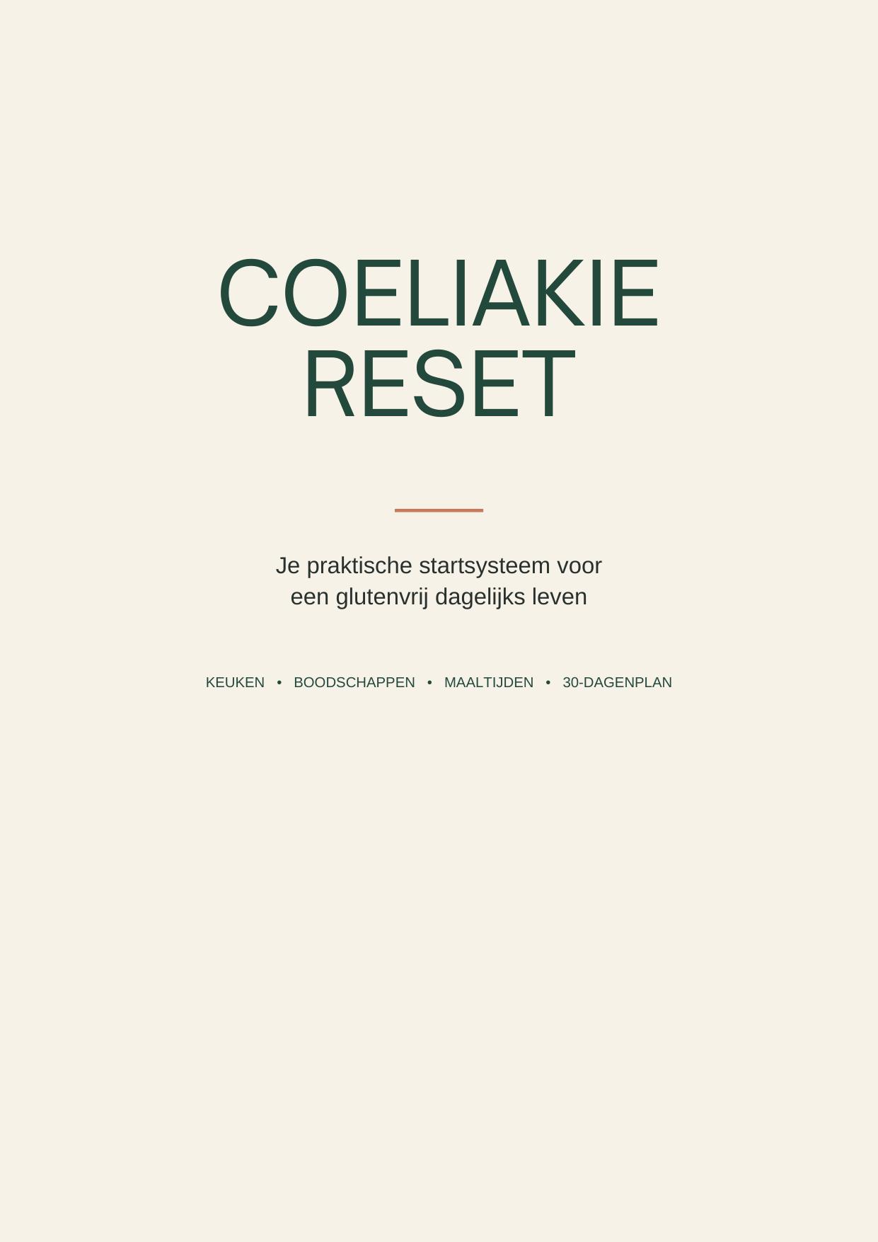 Cover van het werkboek Coeliakie Reset